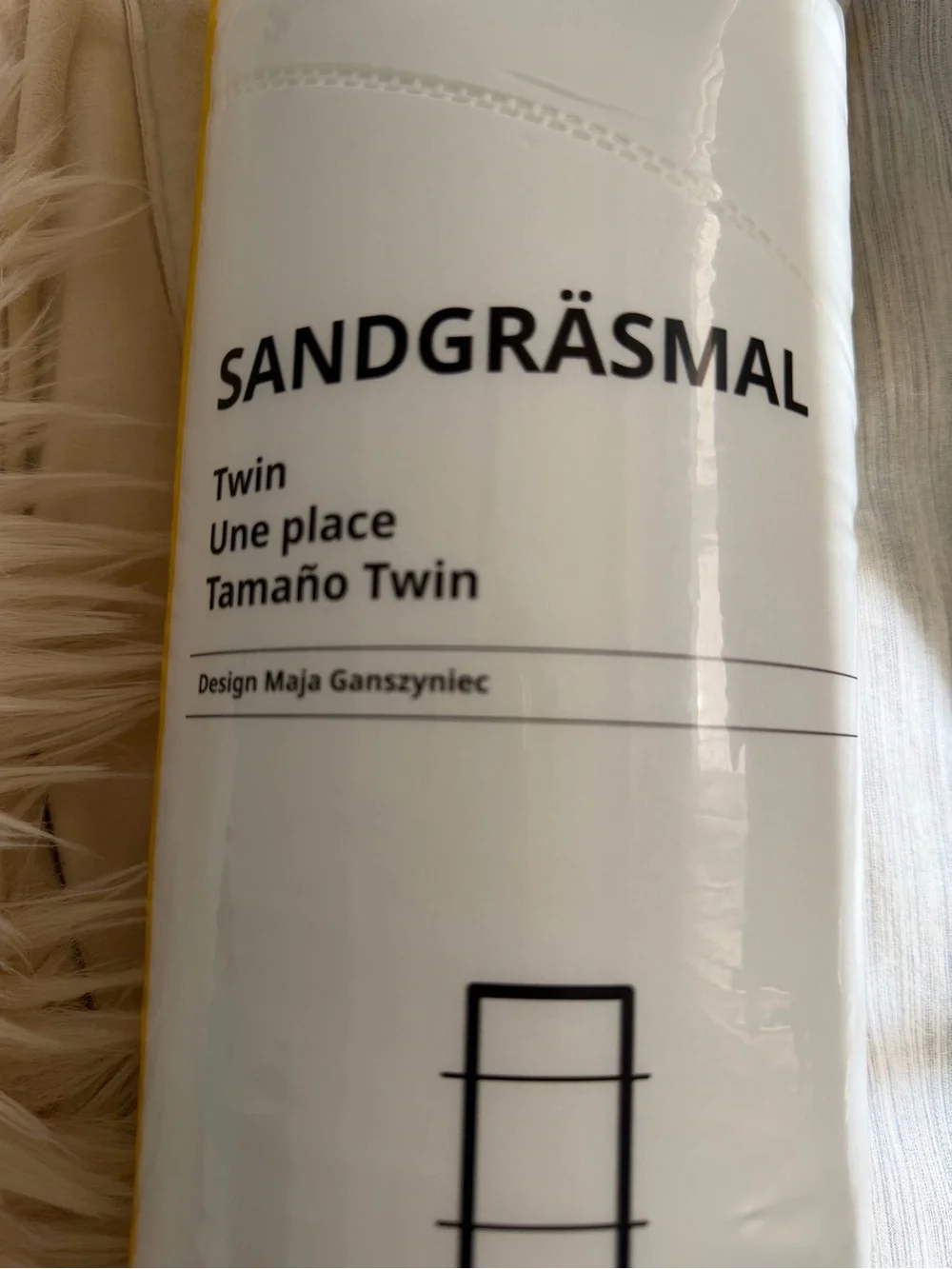 IKEA SANDGRÄSMAL white twin duvet insert